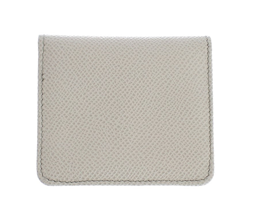  - Dolce & Gabbana Sleek White Leather Condom Case Wallet - SIG31697 - Ask Me Wear