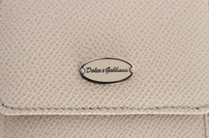  - Dolce & Gabbana Sleek White Leather Condom Case Wallet - SIG31697 - Ask Me Wear