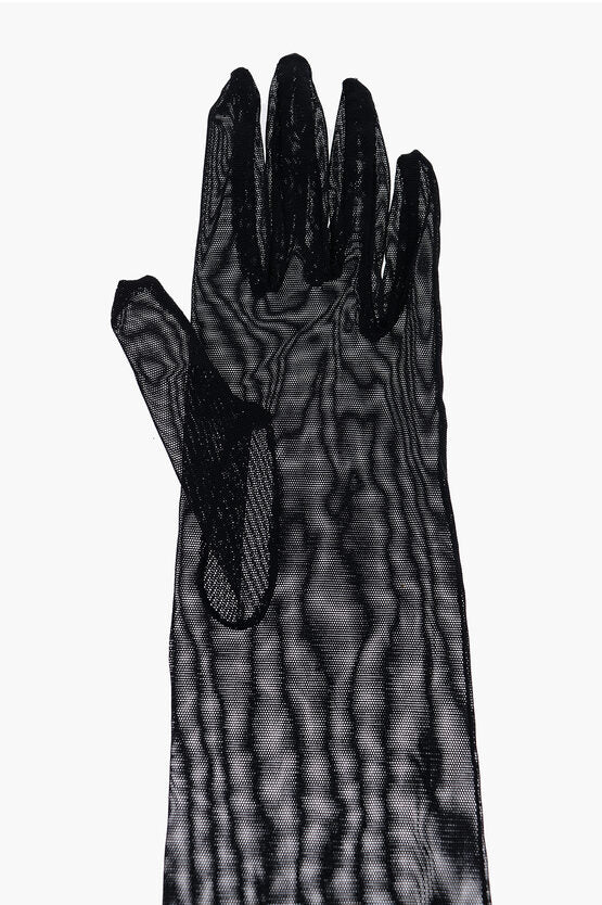 Accessories - Gloves - Dolce & Gabbana Solid Color Stretch Nylon Opera Gloves - GC120240600305 - Ask Me Wear