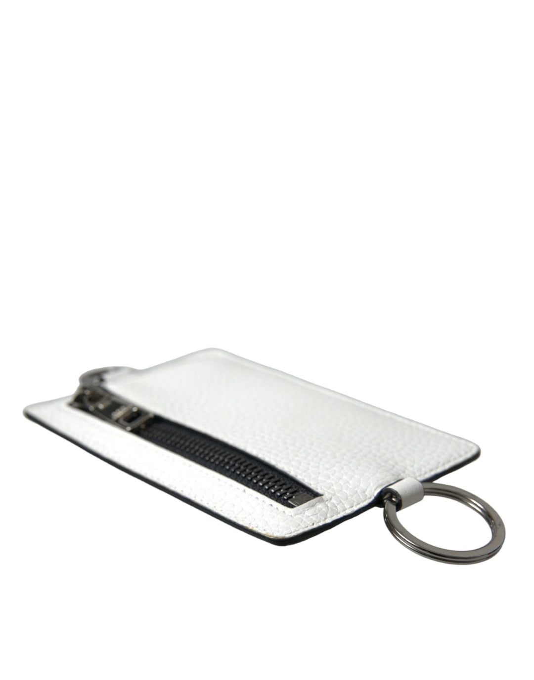  - Dolce & Gabbana White Calf Leather Lanyard Logo Card Holder Wallet - SMY101288 - Ask Me Wear