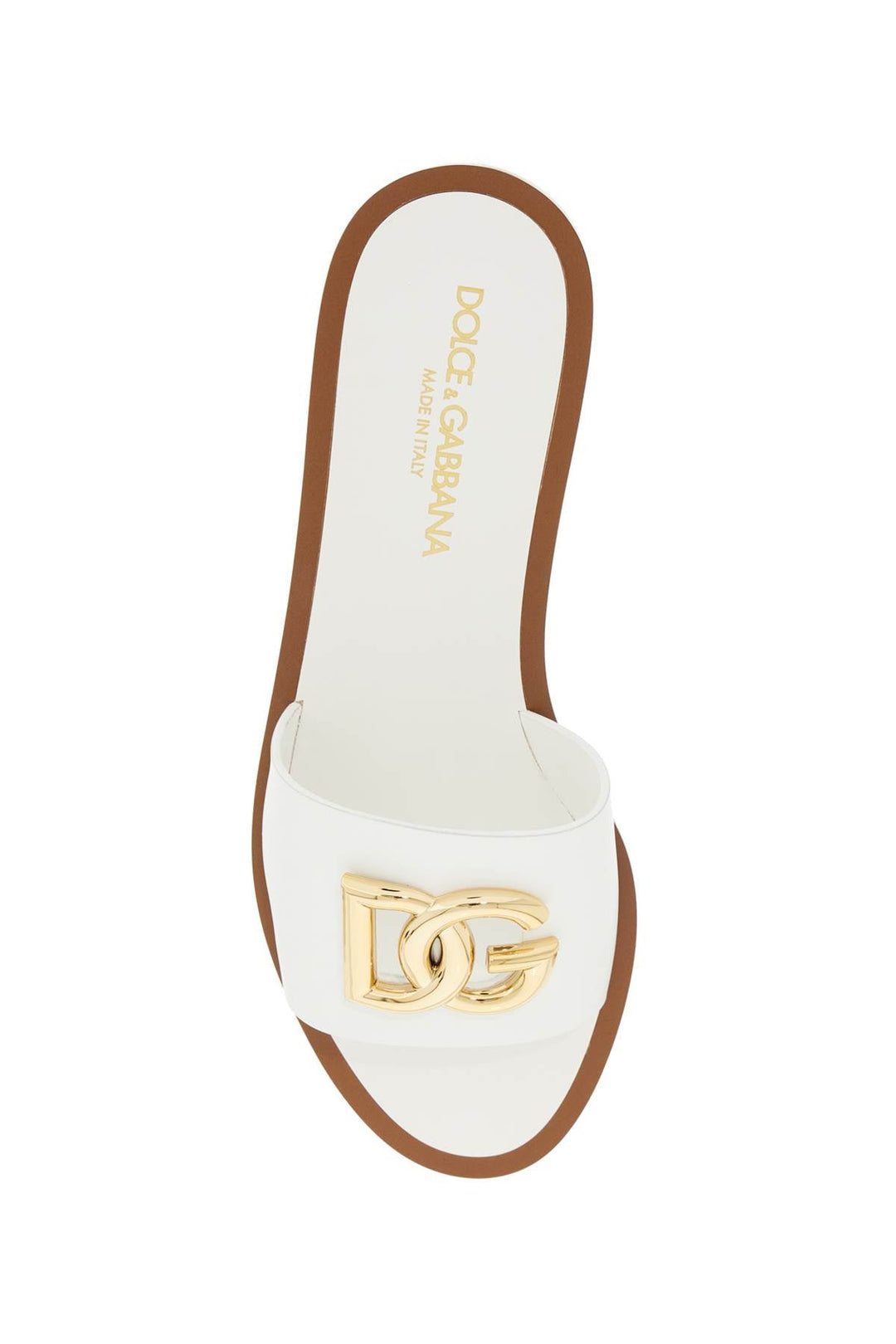 Shoes - Dolce & Gabbana White Dg Logo Slides With 8 - 242450NSP000001 - 80002 - 37 - Ask Me Wear