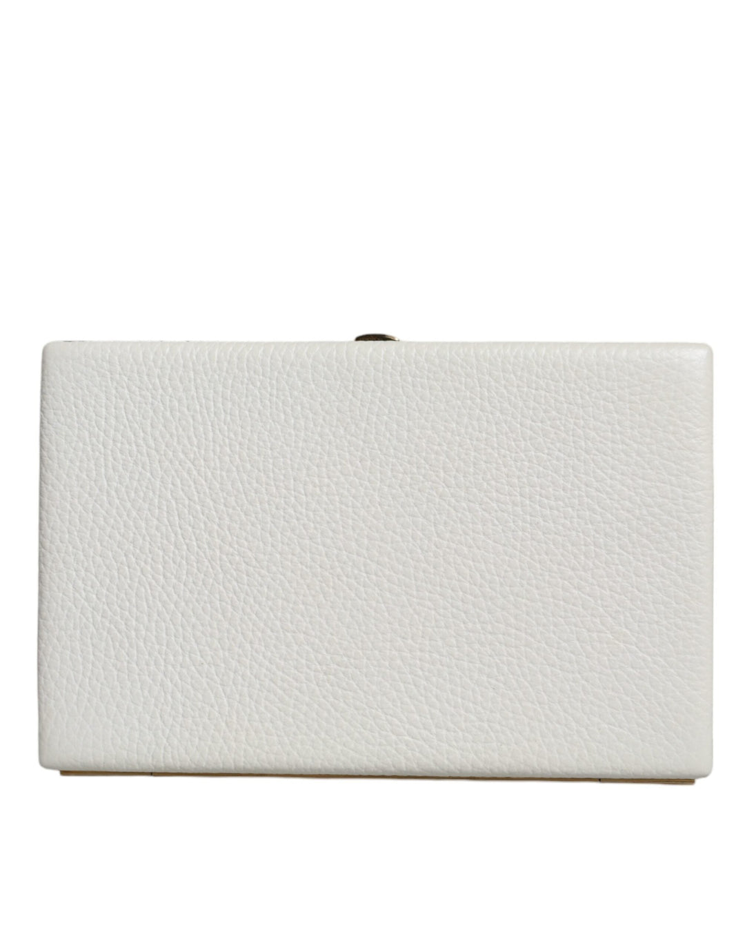  - Dolce & Gabbana White Leather Gold Frame Clutch Evening Party Purse Bag - BAG1532 - Ask Me Wear