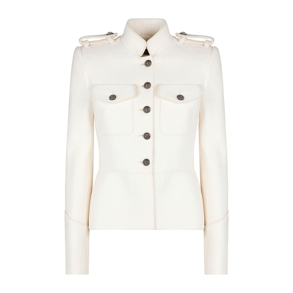  - Dolce & Gabbana White Wool Jackets & Coat - DO - 13864 - IT36|XXS - Ask Me Wear