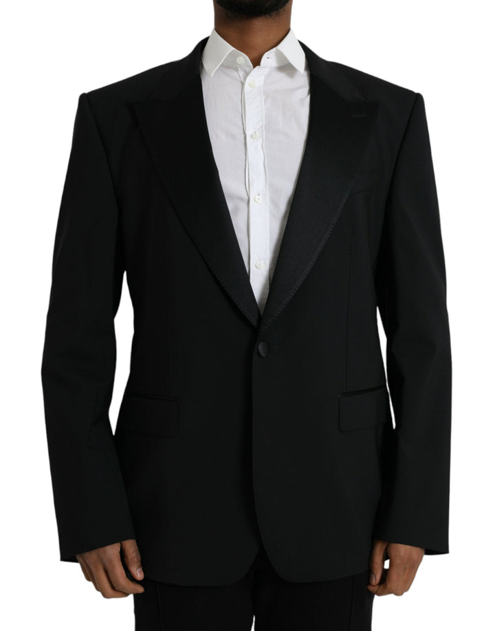 Dolce & Gabbana - Dolce & Gabbana Black SICILIA Single Breasted Coat Blazer - JKT4020 - 58 - Ask Me Wear