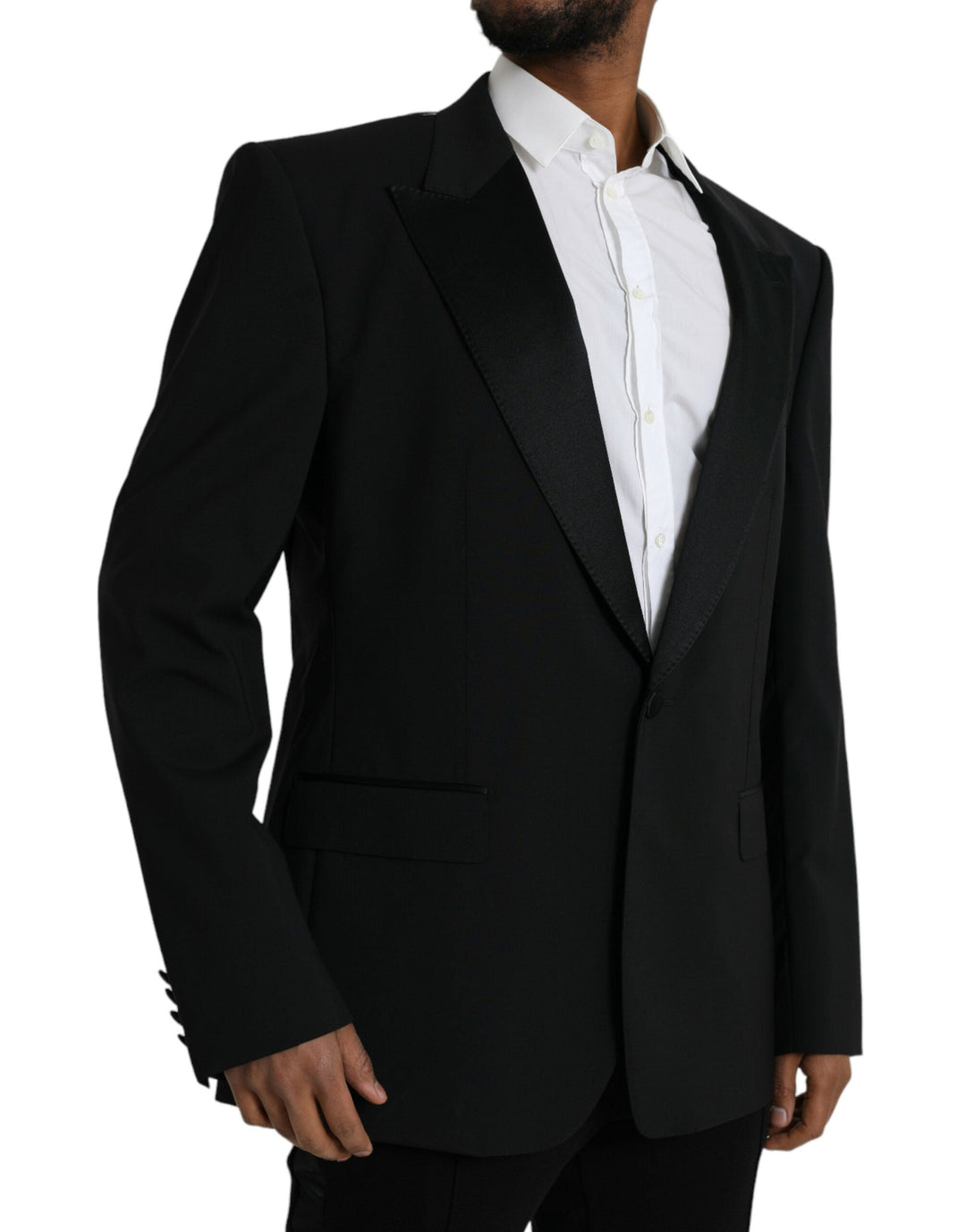 Dolce & Gabbana - Dolce & Gabbana Black SICILIA Single Breasted Coat Blazer - JKT4020 - 58 - Ask Me Wear