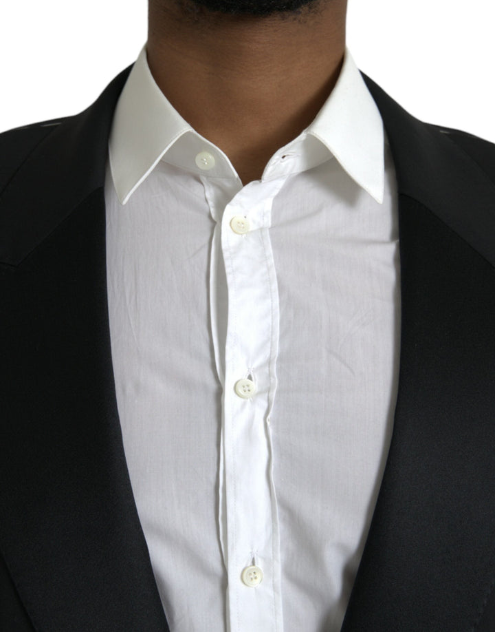 Dolce & Gabbana - Dolce & Gabbana Black SICILIA Single Breasted Coat Blazer - JKT4020 - 58 - Ask Me Wear