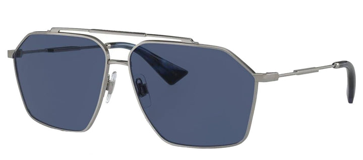 DOLCE & GABBANASunglasses - DOLCE & GABBANA DG 2303 04/80 Pilot Gunmetal Metal Sunglasses with Dark Blue Lens - DG_2303_04/80_61mm - Ask Me Wear