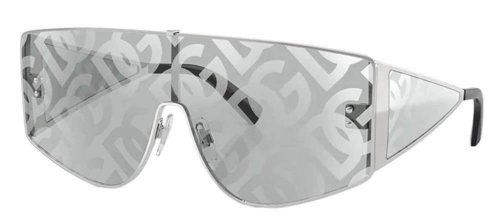 DOLCE & GABBANA Sample Sale DOLCE & GABBANA DG 2305 05/AL Rectangle Silver Metal Sunglasses with Silver Lens - Apparel & Accessories > Clothing Accessories > Sunglasses Sunglasses | Designer outlet