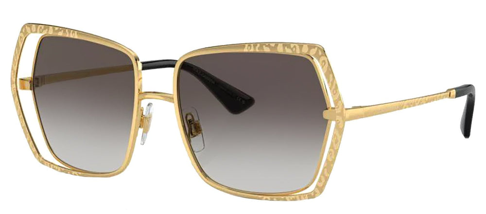 DOLCE & GABBANASunglasses - DOLCE & GABBANA DG 2306 02/8G Butterfly Gold Metal Sunglasses with Grey Gradient Lens - DG_2306_02/8G_55mm - Ask Me Wear