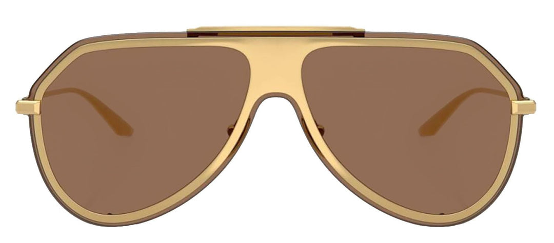DOLCE & GABBANA Sample Sale DOLCE & GABBANA DG 2309 02/73 Pilot Gold Metal Sunglasses with Dark Brown Lens - Apparel & Accessories > Clothing Accessories > Sunglasses Sunglasses | Designer outlet