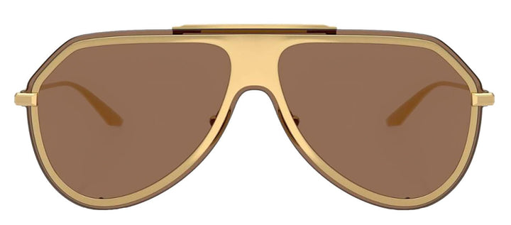 DOLCE & GABBANA Sample Sale DOLCE & GABBANA DG 2309 02/73 Pilot Gold Metal Sunglasses with Dark Brown Lens - Apparel & Accessories > Clothing Accessories > Sunglasses Sunglasses | Designer outlet