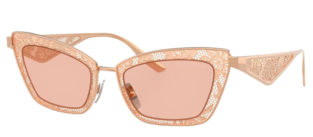 DOLCE & GABBANASunglasses - DOLCE & GABBANA DG 2311 129884 Cat Eye Rose Gold Steel Sunglasses with Dark Pink Lens - DG_2311_129884_51mm - Ask Me Wear