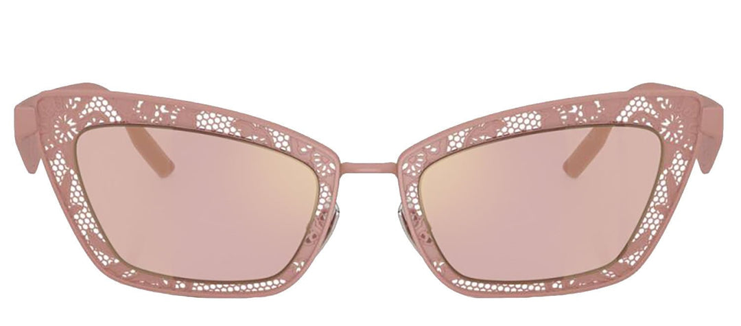 DOLCE & GABBANASunglasses - DOLCE & GABBANA DG 2311 13651T Cat Eye Matte Powder Pink Steel Sunglasses with Pink Mirror Gold Lens - DG_2311_13651T_51mm - Ask Me Wear