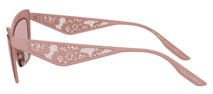 DOLCE & GABBANASunglasses - DOLCE & GABBANA DG 2311 13651T Cat Eye Matte Powder Pink Steel Sunglasses with Pink Mirror Gold Lens - DG_2311_13651T_51mm - Ask Me Wear