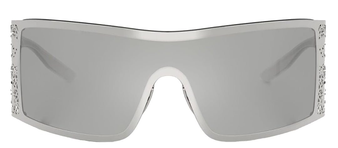 DOLCE & GABBANASunglasses - DOLCE & GABBANA DG 2317 05/8V Rectangle Silver Metal Sunglasses with Clear Mirror Silver Lens - DG_2317_05/8V_38mm - Ask Me Wear