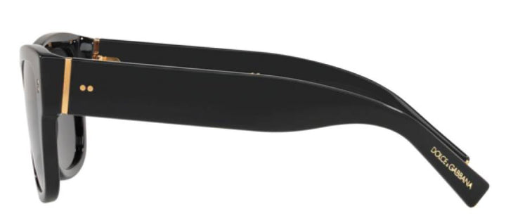 DOLCE & GABBANASunglasses - DOLCE & GABBANA DG 4338 501/87 Square Black Acetate Sunglasses with Dark Grey Lens - DG_4338_501/87_52mm - Ask Me Wear