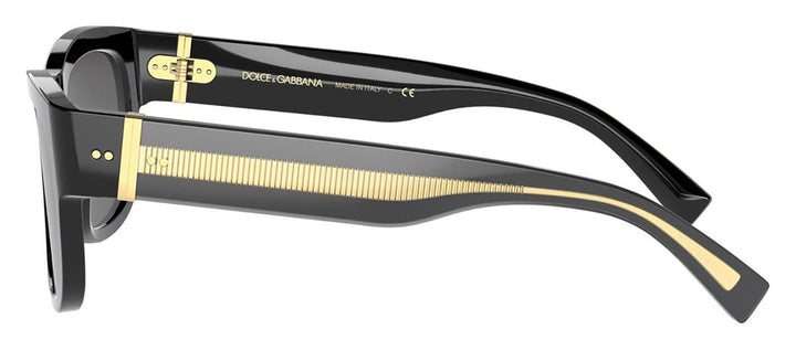 DOLCE & GABBANASunglasses - DOLCE & GABBANA DG 4390F 501/87 Square Black Acetate Sunglasses with Dark Grey Lens - DG_4390F_501/87_54mm - Ask Me Wear