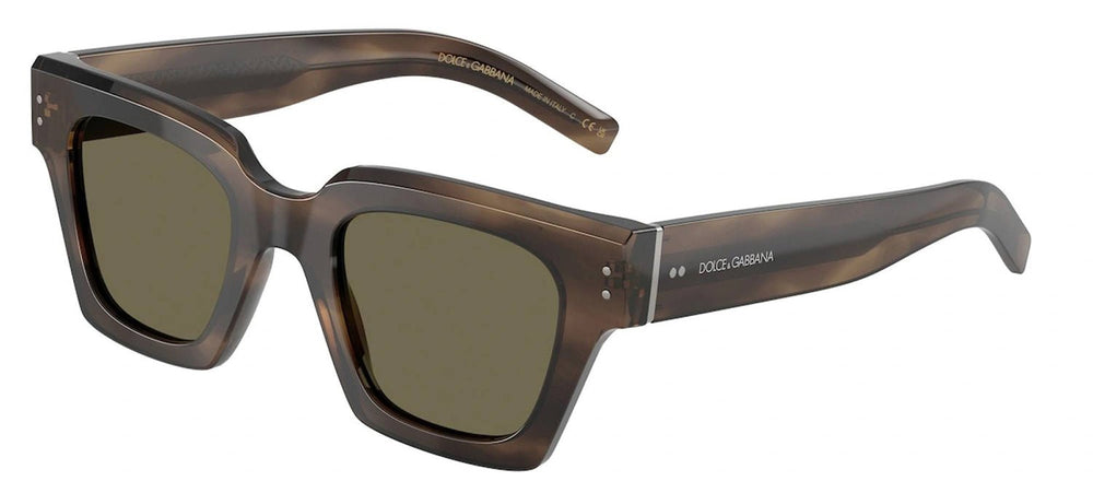 DOLCE & GABBANASunglasses - DOLCE & GABBANA DG 4413 3200/3 Square Green Havana Acetate Sunglasses with Brown Lens - DG_4413_3200/3_48mm - Ask Me Wear