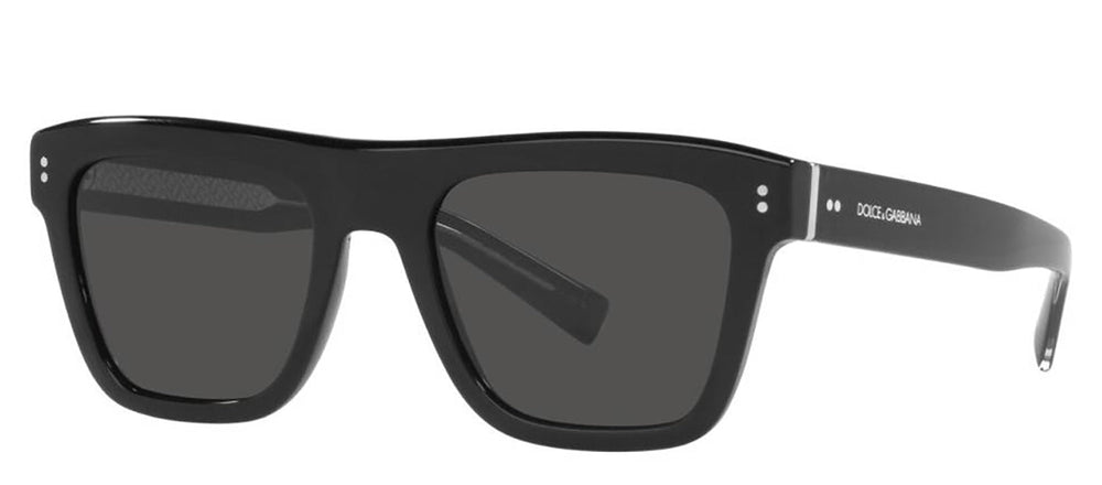 DOLCE & GABBANASunglasses - DOLCE & GABBANA DG 4420F 501/87 Square Black Acetate Sunglasses with Dark Grey Lens - DG_4420F_501/87_52mm - Ask Me Wear