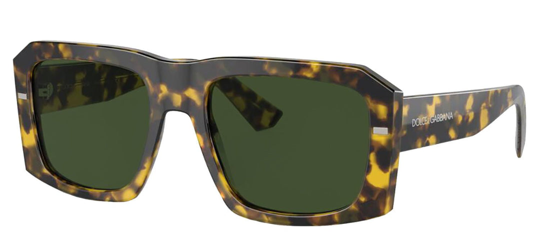 DOLCE & GABBANASunglasses - DOLCE & GABBANA DG 4430 343371 Square Havana Yellow Acetate Sunglasses with Dark Green Lens - DG_4430_343371_54mm - Ask Me Wear