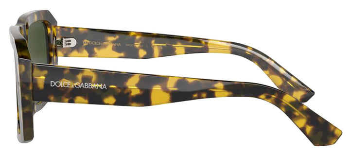 DOLCE & GABBANASunglasses - DOLCE & GABBANA DG 4430 343371 Square Havana Yellow Acetate Sunglasses with Dark Green Lens - DG_4430_343371_54mm - Ask Me Wear