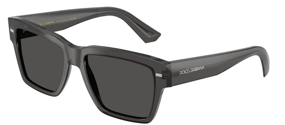 DOLCE & GABBANASunglasses - DOLCE & GABBANA DG 4431 316087 Square Transparent Grey Acetate Sunglasses with Dark Grey Lens - DG_4431_316087_55mm - Ask Me Wear