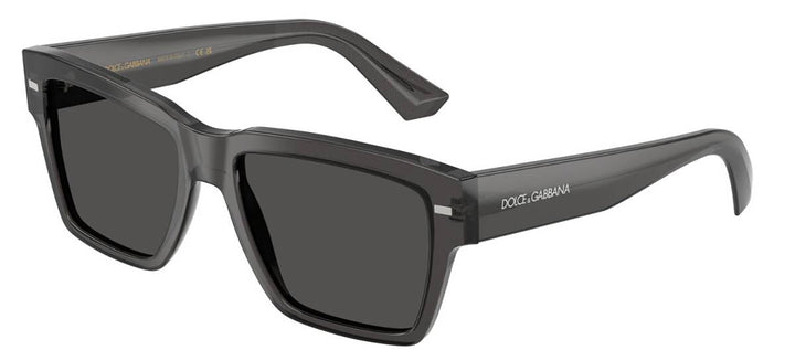 DOLCE & GABBANASunglasses - DOLCE & GABBANA DG 4431 316087 Square Transparent Grey Acetate Sunglasses with Dark Grey Lens - DG_4431_316087_55mm - Ask Me Wear