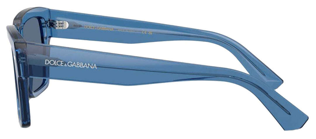 DOLCE & GABBANASunglasses - DOLCE & GABBANA DG 4431 339880 Square Transparent Blue Acetate Sunglasses with Dark Blue Lens - DG_4431_339880_55mm - Ask Me Wear