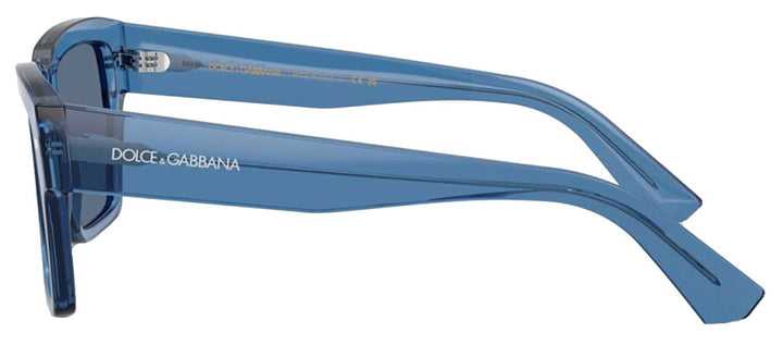 DOLCE & GABBANASunglasses - DOLCE & GABBANA DG 4431 339880 Square Transparent Blue Acetate Sunglasses with Dark Blue Lens - DG_4431_339880_55mm - Ask Me Wear