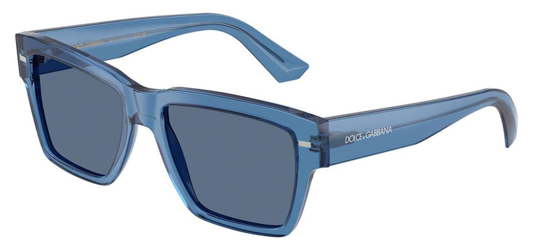 DOLCE & GABBANASunglasses - DOLCE & GABBANA DG 4431 339880 Square Transparent Blue Acetate Sunglasses with Dark Blue Lens - DG_4431_339880_55mm - Ask Me Wear