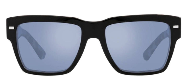 DOLCE & GABBANASunglasses - DOLCE & GABBANA DG 4431 34031U Square Black On Grey Havana Acetate Sunglasses with Light Blue Mirror Silver Lens - DG_4431_34031U_55mm - Ask Me Wear