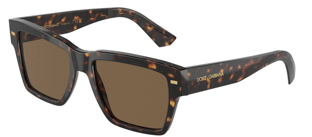 DOLCE & GABBANASunglasses - DOLCE & GABBANA DG 4431 502/73 Square Havana Acetate Sunglasses with Dark Brown Lens - DG_4431_502/73_55mm - Ask Me Wear