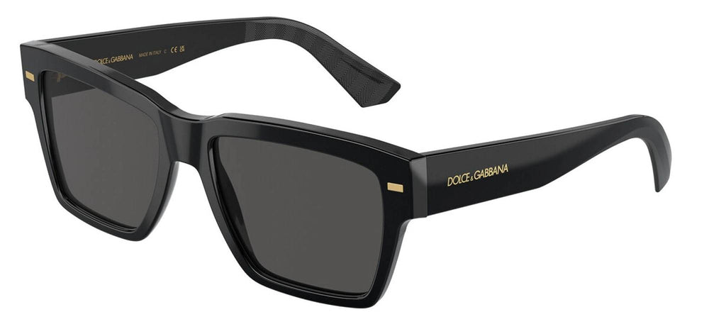 DOLCE & GABBANASunglasses - DOLCE & GABBANA DG 4431F 501/87 Square Black Acetate Sunglasses with Dark Grey Lens - DG_4431F_501/87_55mm - Ask Me Wear