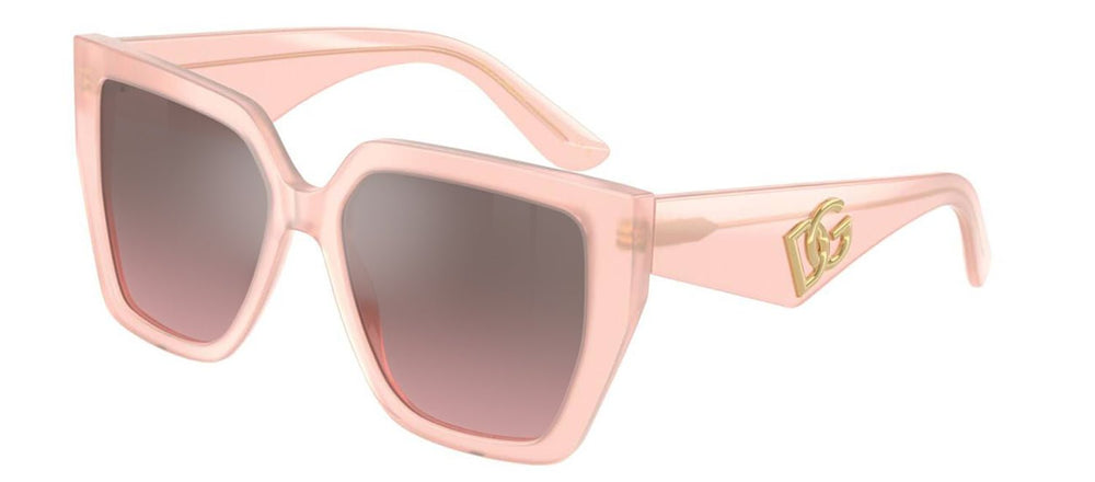 DOLCE & GABBANASunglasses - DOLCE & GABBANA DG 4438 33847E Square Opal Pink Acetate Sunglasses with Pink Mirror Silver Gradient Lens - DG_4438_33847E_55mm - Ask Me Wear