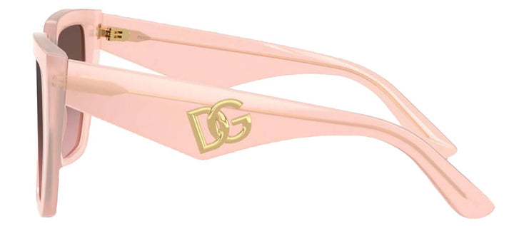 DOLCE & GABBANASunglasses - DOLCE & GABBANA DG 4438 33847E Square Opal Pink Acetate Sunglasses with Pink Mirror Silver Gradient Lens - DG_4438_33847E_55mm - Ask Me Wear