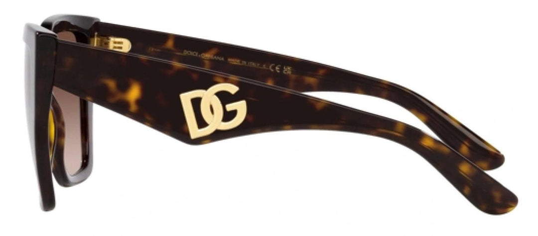 DOLCE & GABBANASunglasses - DOLCE & GABBANA DG 4438F 502/13 Square Havana Acetate Sunglasses with Gradient Brown Lens - DG_4438F_502/13_55mm - Ask Me Wear