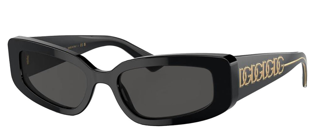 DOLCE & GABBANASunglasses - DOLCE & GABBANA DG 4445 335587 Cat Eye Black Acetate Sunglasses with Dark Grey Lens - DG_4445_335587_54mm - Ask Me Wear