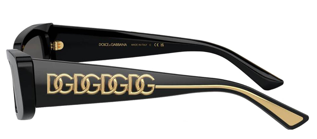 DOLCE & GABBANASunglasses - DOLCE & GABBANA DG 4445 335587 Cat Eye Black Acetate Sunglasses with Dark Grey Lens - DG_4445_335587_54mm - Ask Me Wear