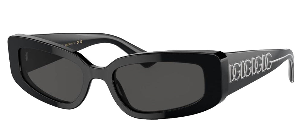 DOLCE & GABBANASunglasses - DOLCE & GABBANA DG 4445 501/87 Cat Eye Black Acetate Sunglasses with Dark Grey Lens - DG_4445_501/87_54mm - Ask Me Wear