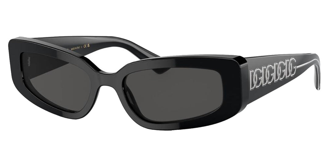 DOLCE & GABBANASunglasses - DOLCE & GABBANA DG 4445 501/87 Cat Eye Black Acetate Sunglasses with Dark Grey Lens - DG_4445_501/87_54mm - Ask Me Wear