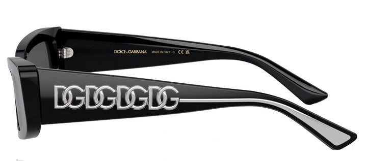 DOLCE & GABBANASunglasses - DOLCE & GABBANA DG 4445 501/87 Cat Eye Black Acetate Sunglasses with Dark Grey Lens - DG_4445_501/87_54mm - Ask Me Wear