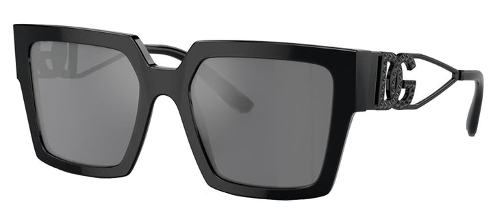DOLCE & GABBANASunglasses - DOLCE & GABBANA DG 4446B 501/6G Square Black Acetate Sunglasses with Grey Mirror Black Lens - DG_4446B_501/6G_53mm - Ask Me Wear