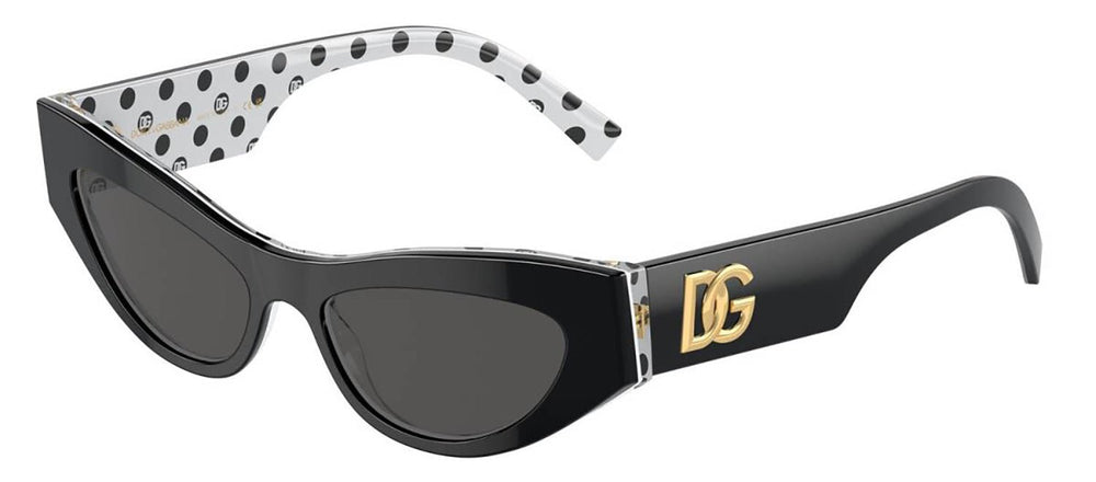 DOLCE & GABBANASunglasses - DOLCE & GABBANA DG 4450 331687 Cat Eye Acetate Sunglasses with Dark Grey Lens - DG_4450_331687_52mm - Ask Me Wear