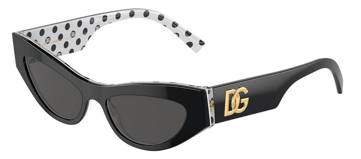 DOLCE & GABBANASunglasses - DOLCE & GABBANA DG 4450 331687 Cat Eye Acetate Sunglasses with Dark Grey Lens - DG_4450_331687_52mm - Ask Me Wear