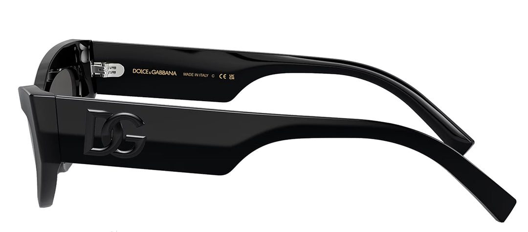 Dolce & GabbanaSunglasses - Dolce & Gabbana DG 4450 501/87 Cat - Eye Plastic Black Sunglasses with Grey Lens - DG_4450_501/87_52mm - Ask Me Wear
