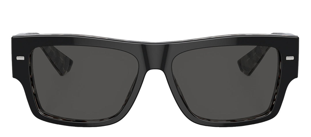 Dolce & GabbanaSunglasses - Dolce & Gabbana DG 4451 340387 Rectangle Plastic Black on grey Havana Sunglasses with Dark Gray Lens - DG_4451_340387_55mm - Ask Me Wear