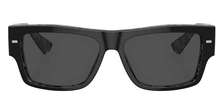 Dolce & GabbanaSunglasses - Dolce & Gabbana DG 4451 340387 Rectangle Plastic Black on grey Havana Sunglasses with Dark Gray Lens - DG_4451_340387_55mm - Ask Me Wear