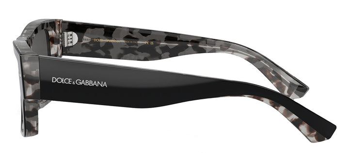 Dolce & GabbanaSunglasses - Dolce & Gabbana DG 4451 340387 Rectangle Plastic Black on grey Havana Sunglasses with Dark Gray Lens - DG_4451_340387_55mm - Ask Me Wear