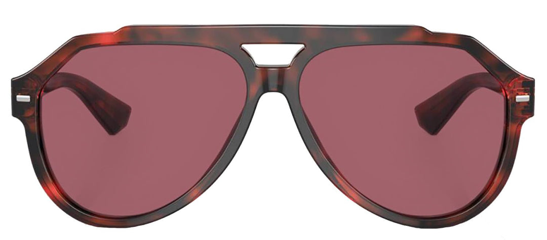DOLCE & GABBANASunglasses - DOLCE & GABBANA DG 4452F 335869 Pilot Red Havana Acetate Sunglasses with Dark Violet Lens - DG_4452F_335869_60mm - Ask Me Wear