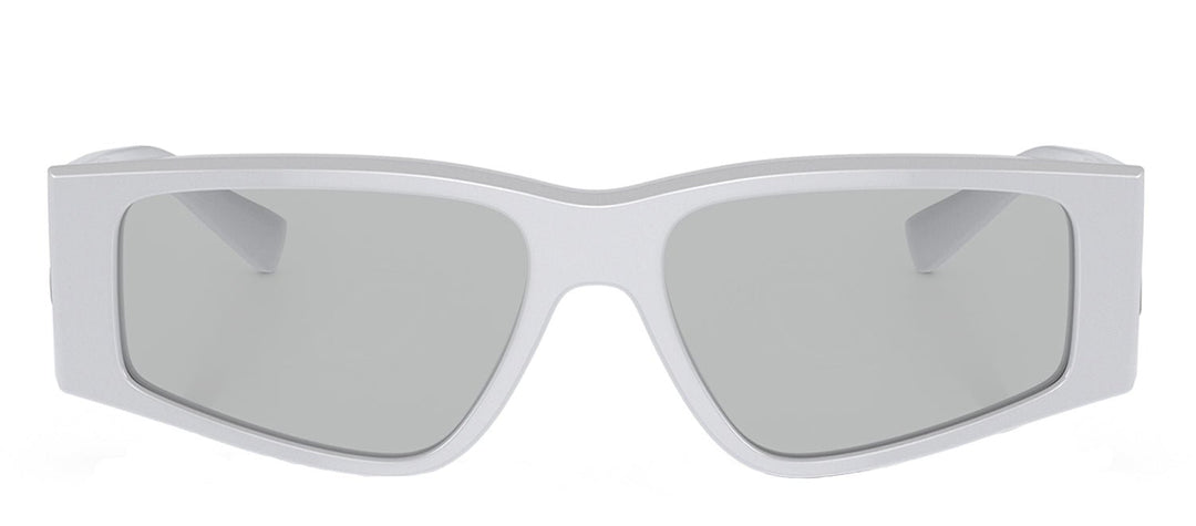 Dolce & GabbanaSunglasses - Dolce & Gabbana DG 4453 341887 Rectangle Acetate Light Gray Sunglasses with Light Gray Solid Color Lens - DG_4453_341887_55mm - Ask Me Wear